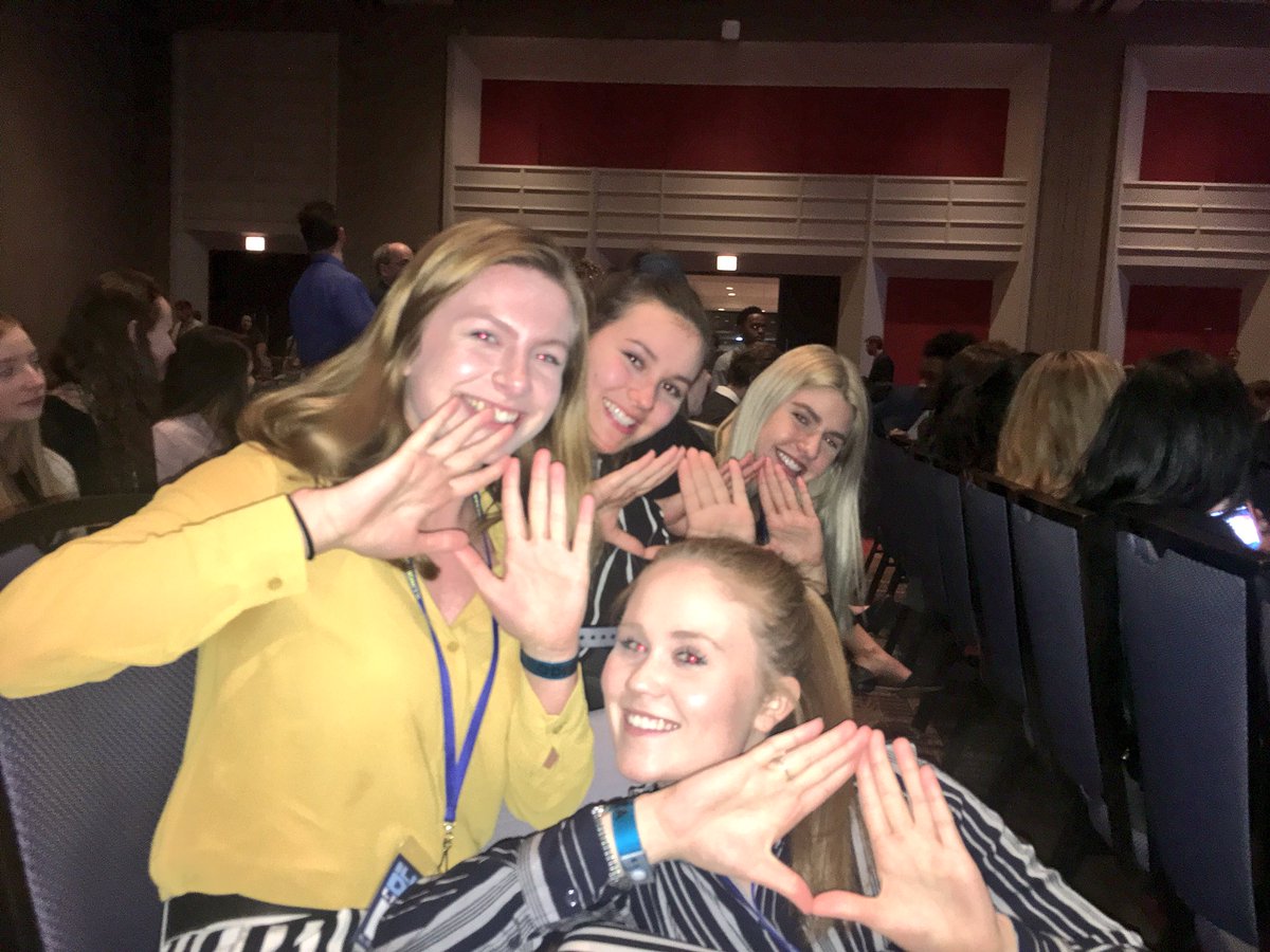 HF_DECA's tweet photo. Dinner with the president, DECA signs everywhere, and diligent DECA members working hard on their events. Find out the results of DECA’s state competition tomorrow! Best wishes everyone!! https://t.co/8dsnMTVHnV