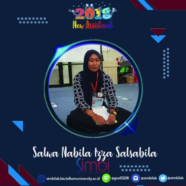 simbilab's tweet photo. 8. Salwa Nabila Izza Salsabila sebagai anggota divisi Praktikum https://t.co/OI83jobJPQ