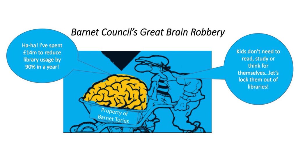 Barnet Tories spent £14m to block over 170,000 library users - of whom 55k are kids! - from entering their libraries! Support the kids' protest for library access this  #WorldBookDay2018 , East Finchley Library, 3.45pm - please share! bit.ly/2GEJeQV