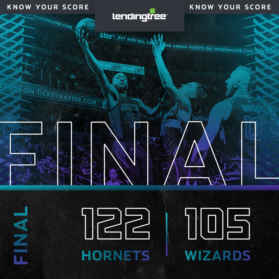 Know Your FINAL Score...  HORNETS WIN!  @LendingTree x #BuzzCity https://t.co/aFvKKoMGTr