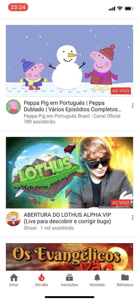 GhostUEP's tweet image. ESTAMOS NO EM ALTA DO YOUTUBE