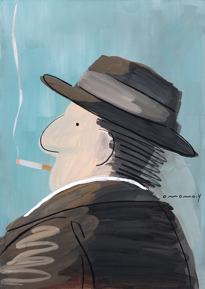 「煙草を吸う男 」|大桃洋祐のイラスト