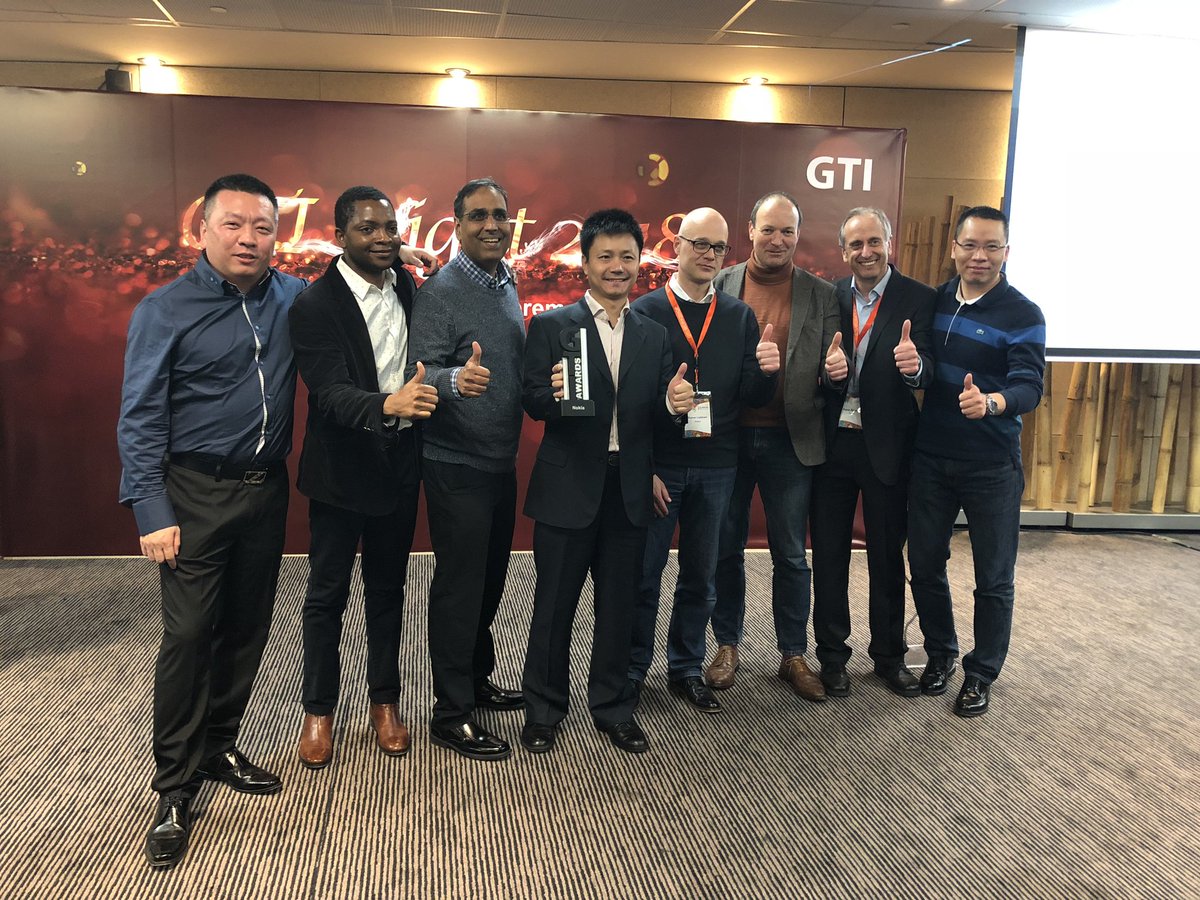 akdayama's tweet image. Nokia Team celebrates GTI Award - 5 Years in a row here during #MWC18