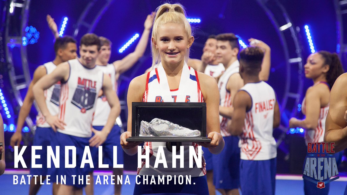 VarsityAllStar's tweet photo. Congratulations Kendall Hahn #BattleInTheArena Champion - Senior Female Division! 🏆 #StepUp https://t.co/80etKdKFNK