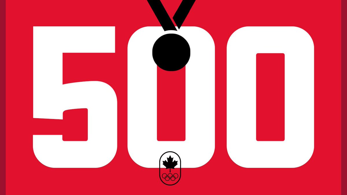 TeamCanada's tweet photo. 5⃣0⃣0⃣🎉

#TeamCanada celebrates 500 top-3 finishes in Olympic history 🥇🥈🥉 https://t.co/RhV355ewvC