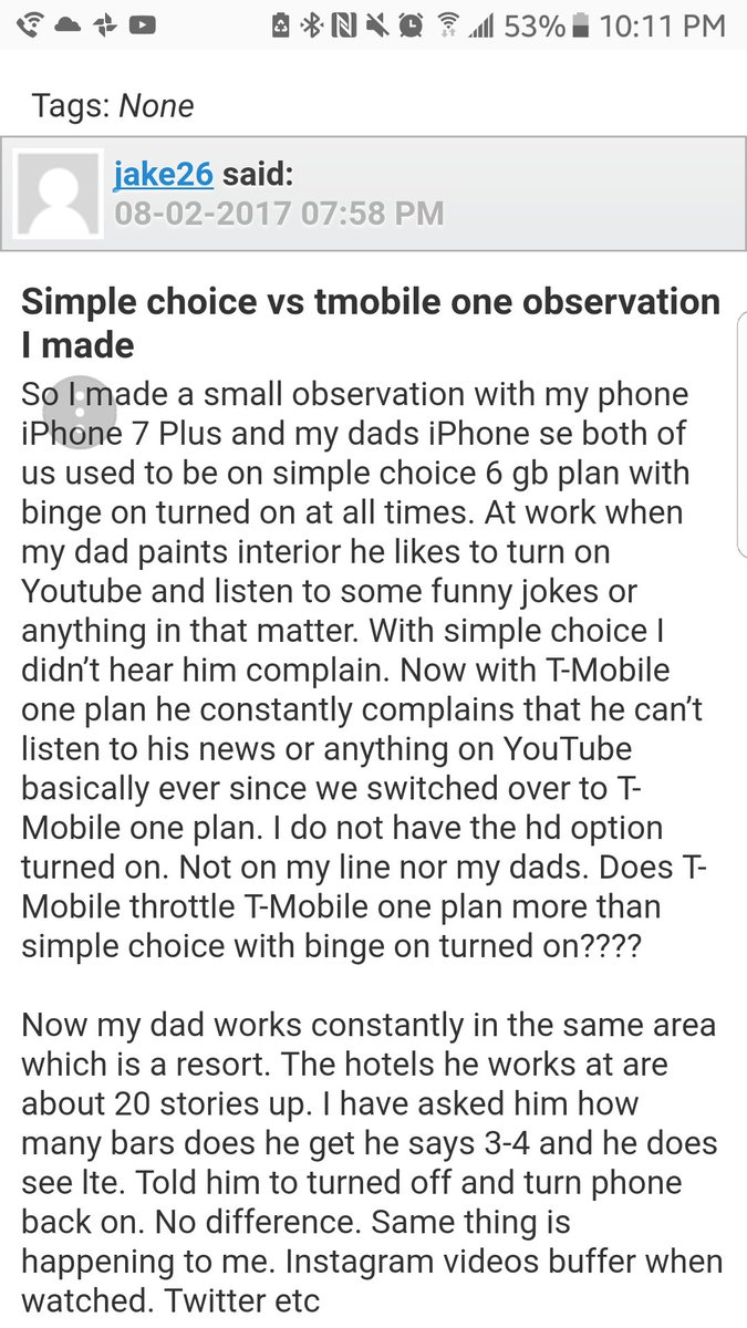 Earth_Defender1's tweet image. BUT you can't BINGE WATCH like before!

Simple Choice NA plan with #BingeOn #MusicFreedom #DataStash #etc. is way BETTER. Y'all WHITELISTED those sites/apps, so it doesn't even registered in Data Counter, now it's another story.

Means, @TMobile can easily THROTTLE after 50GB.
TY