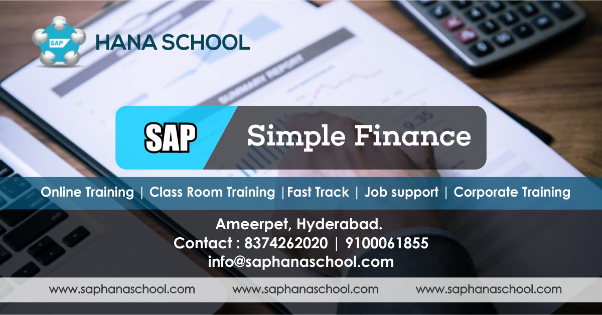 saphanaschool's tweet photo. https://t.co/ub9kFLlzKn Learn Best #SapS_4HanaSimpleFinance Training by real-time Industry experts, #S_4HanaSimpleFinance used to perform financial operations in real time and reporting using BI tools.for more details contact us.
Phone: +91-8374262020
#SapHanaSchool https://t.co/Pv0nfspEIU