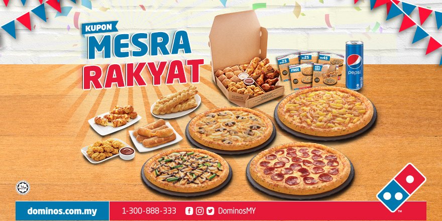 DominosMY's tweet image. Kadang-kadang on tak on je bila bab belanja keluarga &amp;amp; rakan. Tak perlu susah hati! Kupon Mesra Rakyat kami ada untuk anda. #OnxON?

Ini adalah thread #KuponDominos