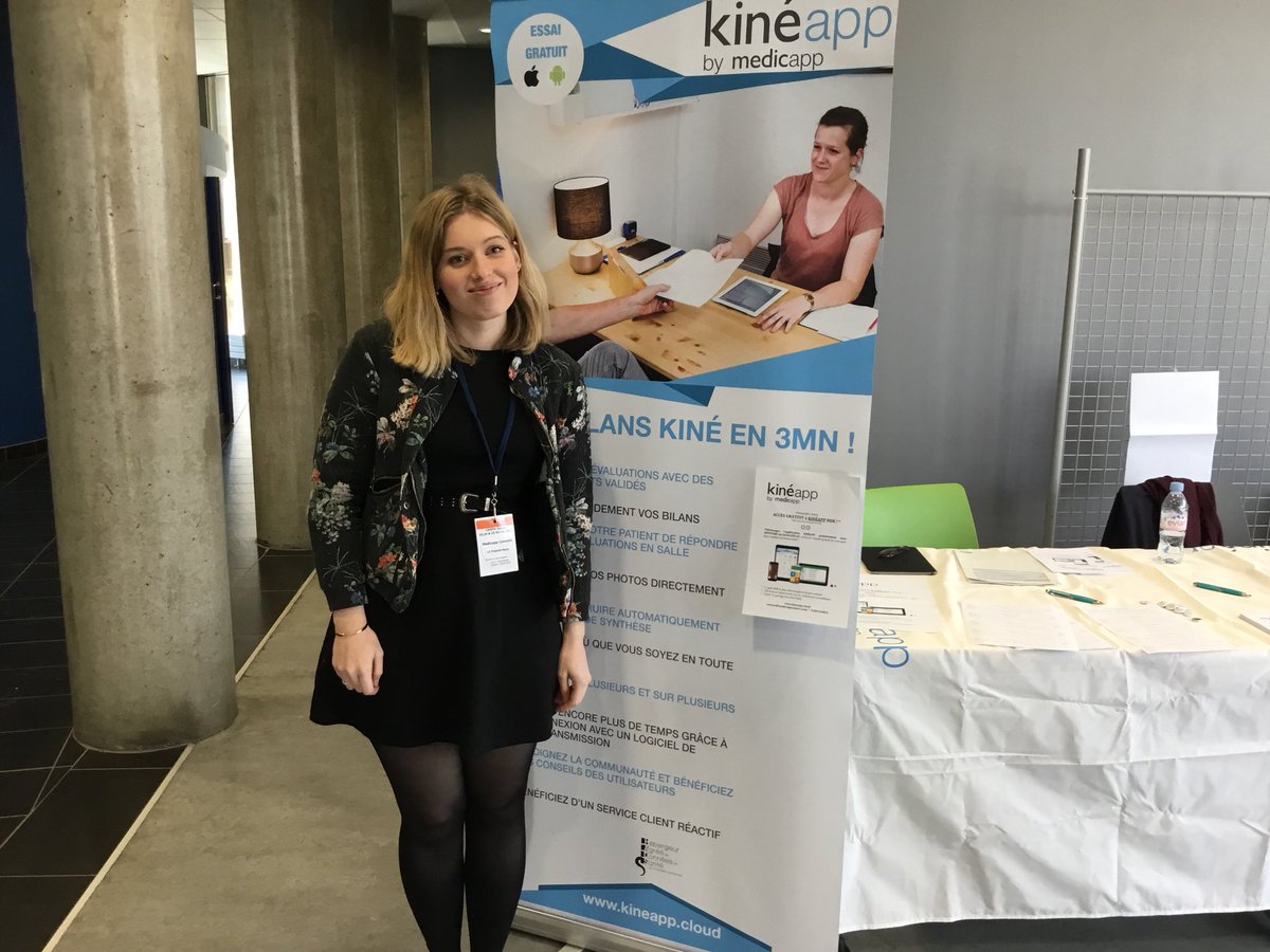medicappconnect's tweet photo. Démo de #Kinéapp #BDK sur le stand de @medicappconnect par Marie et Grégory au @CIFEPK ! Passez les voir :-) #CIFEPK2018 https://t.co/wSQqkIVgDq