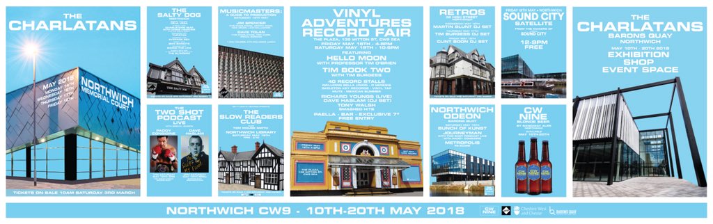 Retweet to win! We’ll pick one random retweeter at 10pm on Friday. The prize is two tickets for The Charlatans gig on Friday May 18th at Northwich Memorial Court. Plus you’ll get two passes to our soundcheck too. Sound good? #CWNine dice.fm/series/the-cha…