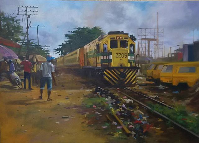 dazeitagallery's tweet photo. Art by @obahammed1 Happy weekend people... "The railway"
Oil on canvas 
30 by 42 inches

#BRUSH FLUX ART CONCEPT......2018.
#artistsoninstagram 
#artcollector 
#artwork
#artist
#art #dazeitagallery #artist https://t.co/Un9mM1nh8P