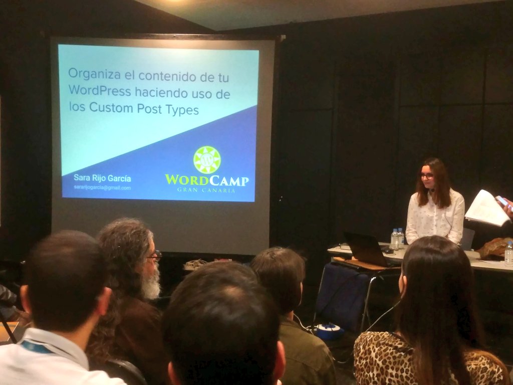 xelso's tweet image. Organiza el contenido de tu   #WordPrees haciendo uso de Custom Post Types
#WCGranCanaria con Sara Rijo  @WCGranCanaria