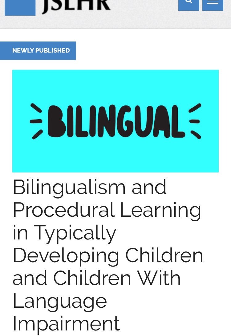 W_Scharff's tweet image. Why procedural learning is relevant to consider when assessing bilingual children w/ LI #DevLangDis bit.ly/2HEsNW1 #Multilingualism Clinicial cues #DynamicAssessment #EBP @SLT2B  @ReSNetSLT @MBlumentha @SV_SLP @SLPLemmie @ClinAcSLT @speechwoman