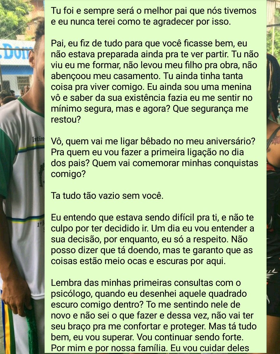minardithayane's tweet photo. Aqui ficam os sentimentos que talvez eu nunca tenha exposto da forma correta e agora já é tarde demais. 
Uma carta de despedida que jamais será lida. Descanse em paz vô, vou cumprir minha promessa de cuidar da nossa família e ser forte por eles. Te amo, meu herói ❤️ https://t.co/m3nHIrAXaj