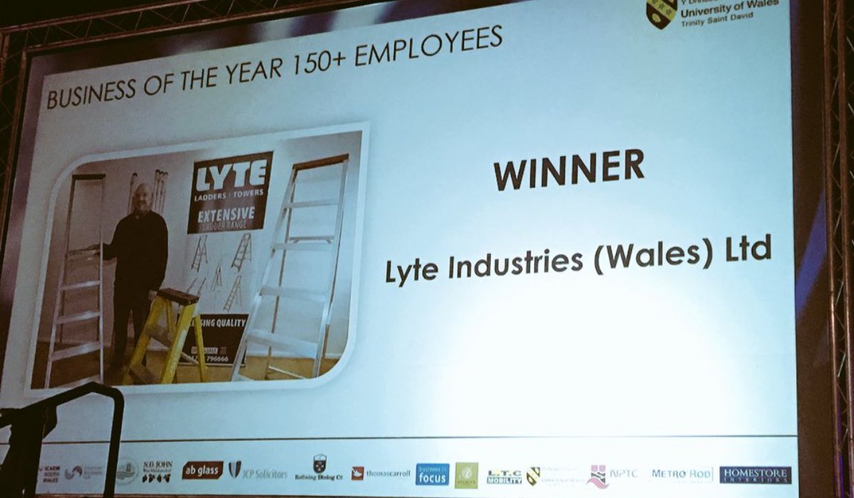 LyteLadders's tweet photo. So we won, very proud indeed https://t.co/yKYh4ivdmI