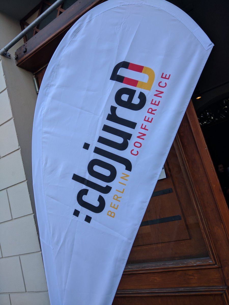 kaffein's tweet image. Made it to #clojured Berlin 🤗😉