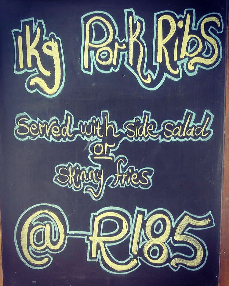 This week only at the Slug on Kloof
 #special #KloofStreet #ribs