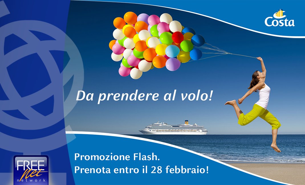 FreeNetViaggi's tweet image. Curiosi di fare per la prima volta una crociera? Siete crocieristi esperti e volete godervi per 14 giorni la vita a bordo di #CostaFavolosa? Approfittate delle Flash Sales di @costacrociere e contattate l&apos;#AgenziaDiViaggio FreeNet più vicina a voi. goo.gl/qUDrDn