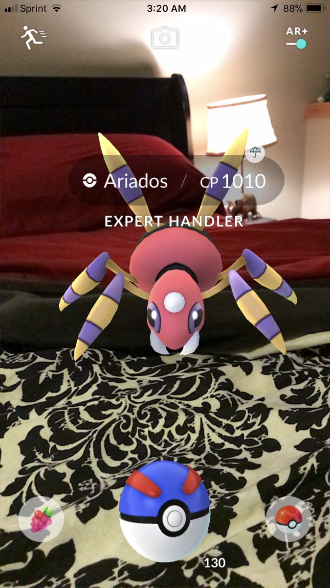 sara_snacks's tweet image. Well THAT’s an unfortunate creature to find in bed. Yikes #Ariados #ExpertHandler