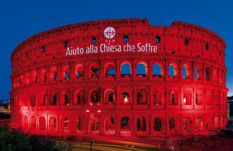 Spread the word! Rome's Colosseum will be lit red this evening in remembrance today's persecuted Christians. 

You can follow it live on <a href="/EWTN/">EWTN Global Catholic Network</a> - ewtn.com - at 12:00 EST (US East)/18:00 CEST (Rome). #ColosseoRosso