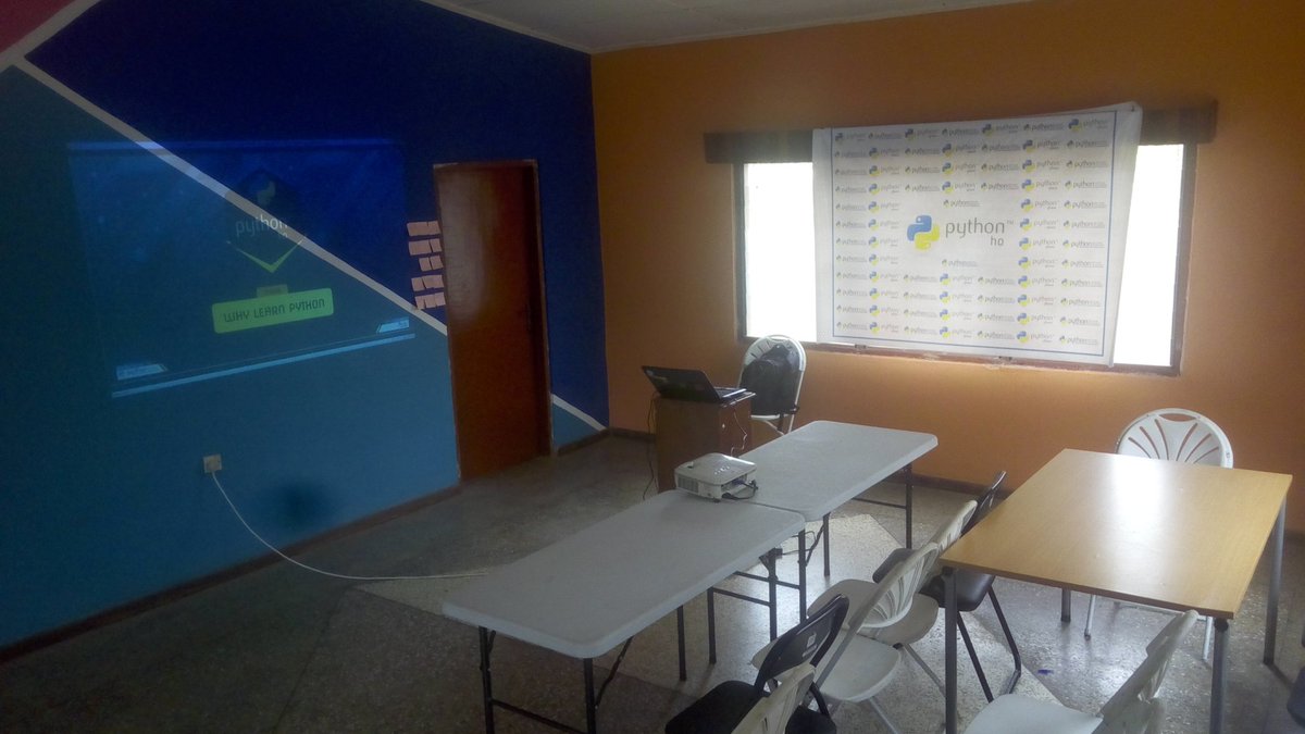 PythonHo's tweet image. We are just about right starting our very first @PythonHo meet up @Honodehub.
Time: 11am prompt.
#pythonho , #HoNode , #psf, #pythonghana, #pyconghana, #voltacode