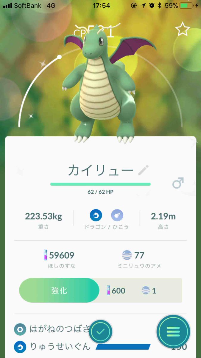 Saori 腹黒 V Twitter ピンクのミニリュウ進化させたらピンクのハクリューになったから さらに進化させたらピンクのカイリューになると思うじゃん がっかりだよ