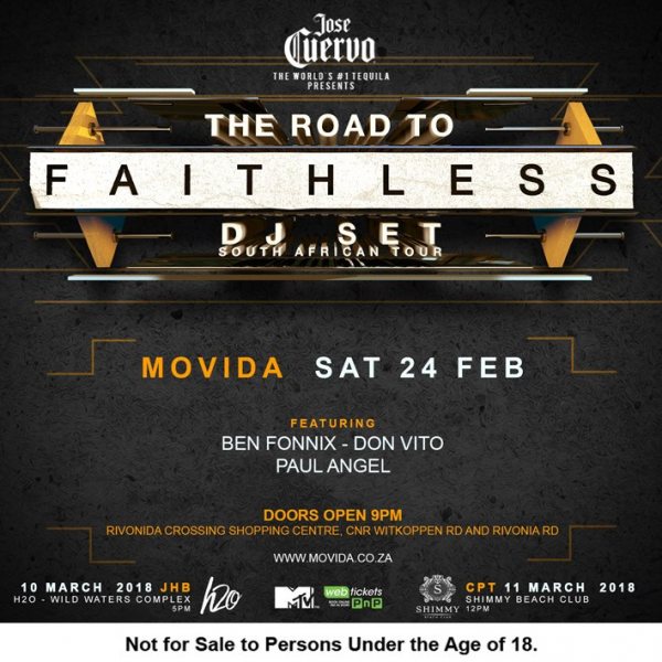 CultureRepub_ZA's tweet photo. Movida Presents
The Road To Faithless DJ Set South African Tour
24 Feb
https://t.co/6gmxyI6rU0 @Movida_jhb #SAGigGuide https://t.co/r3AKqIXLyl
