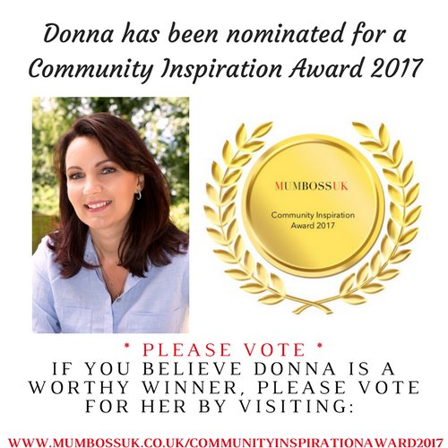 Lukey1908's tweet photo. Have you voted for Donna for one of her nominated awards 'Community Inspiration 2017'? https://t.co/a0ATEilnFL #MumBossUK https://t.co/yrPcXvP8yO
