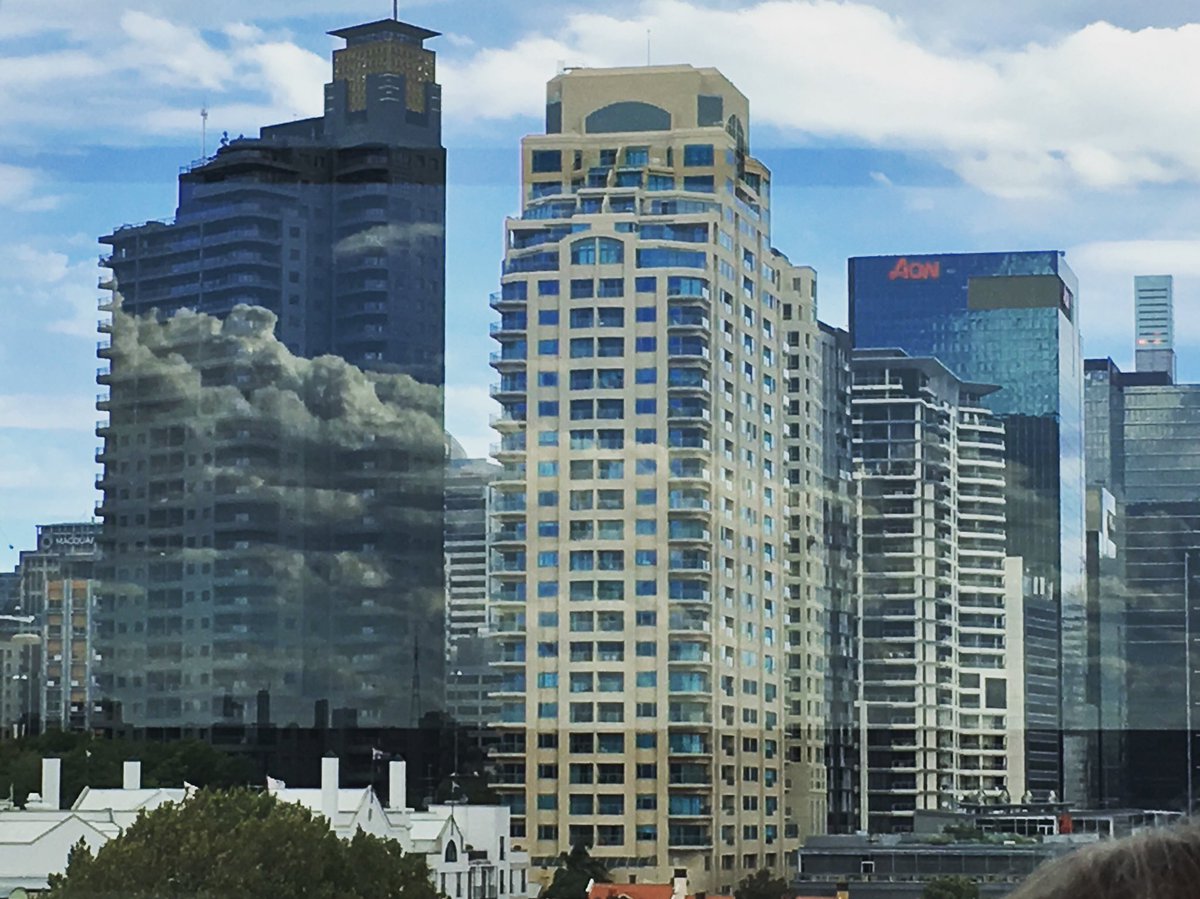 The clouds on the buildings #hotelpalisade #therocks #millerspoint #sydney