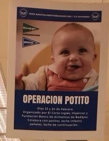 PalomaMorcillo's tweet image. Y ya que es sábado y el sol brilla con fuerza, ¿qué tal unas gotas de #Solidaridad? En cualquiera de los tres centros de El Corte Ingles puedes colaborar en la campaña #OperaciónPotito a beneficio del Banco de Aimentos de Badajoz. #BadajozEsSolidaria