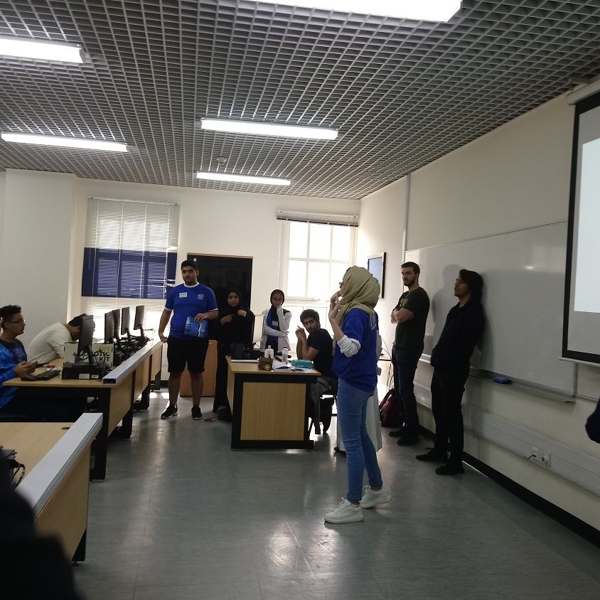 AUDengineering's tweet image. Robotics and artificial intelligence work shop #EngineeringFair @audubai