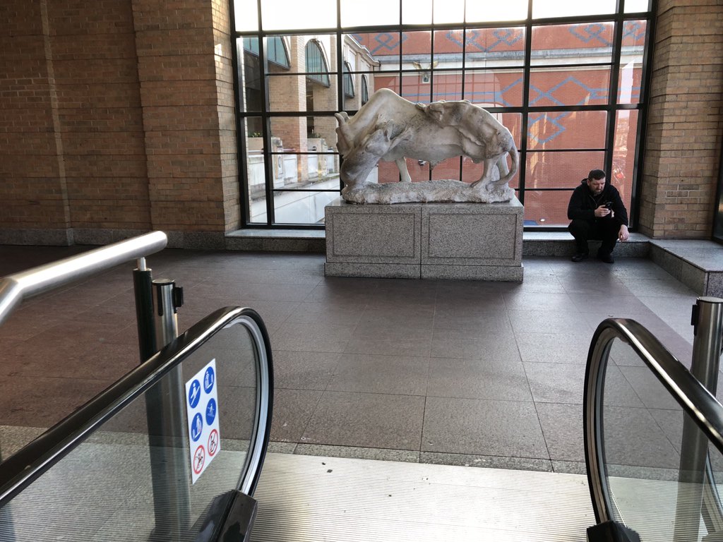 The tacky sculptures begin from the moment you enter