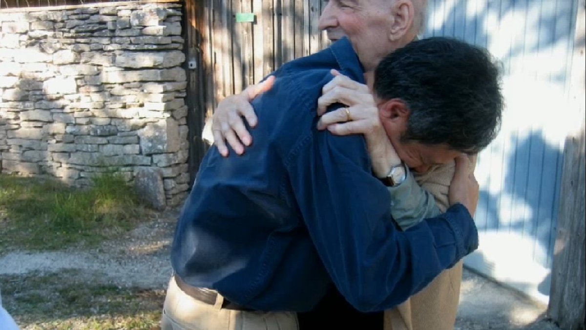 Ang Lee meeting Ingmar Bergman in 2006.