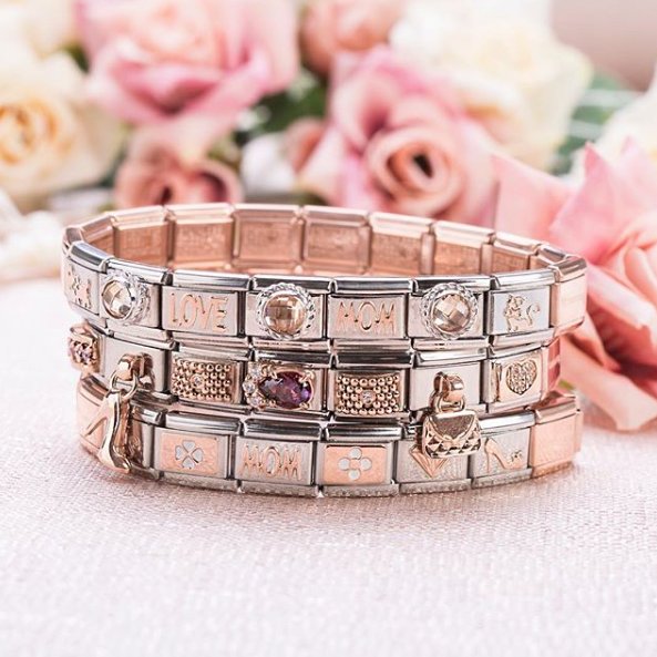 Get the look, pretty in pink with Nomination's Rose Gold charms!  😍 💗