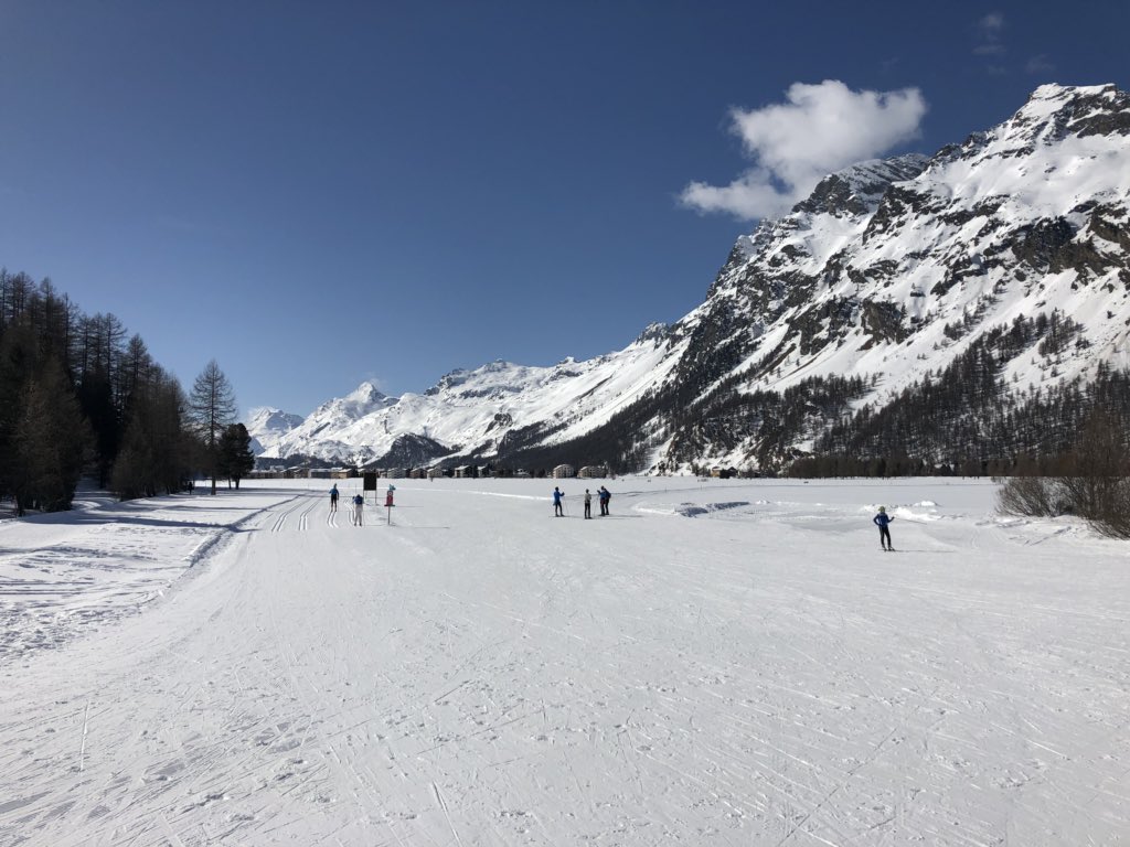 rdemonaco's tweet photo. Enjoying nature and sports with cross country skiing in St.Moritz by adding hours for #PontoonW4Y https://t.co/XSUZwlIf3t