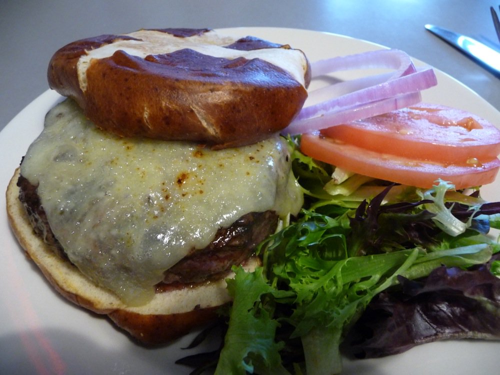 CooperstownFun's tweet image. Burger on a toasted pretzel roll from Council Rock Brewery in Cooperstown, N.Y. Read about best places to dine in Cooperstown at bit.ly/2EU4C45  #cooperstown #councilrockbrewery