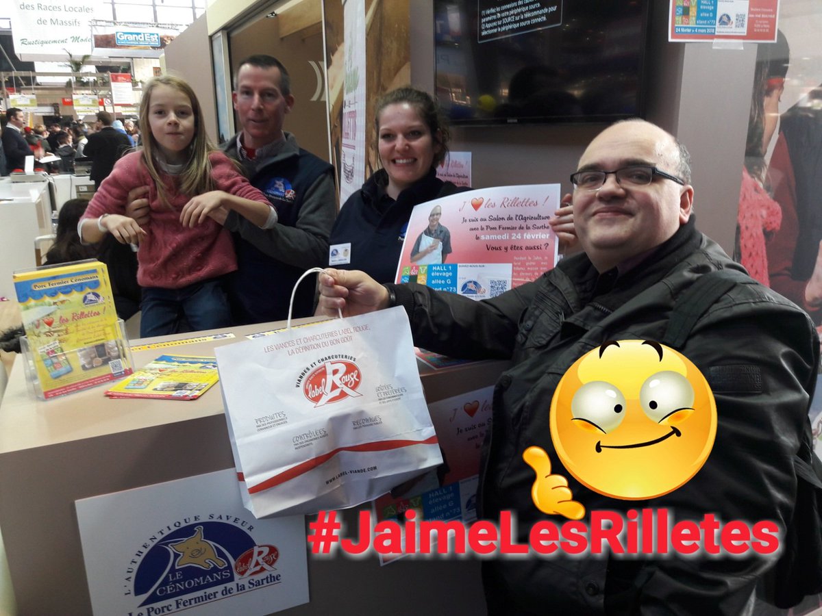 porccenomans's tweet photo. #SIA2018. Ça, ce sont les 4 derniers pots de #Rillettes de l'artisan du jour, J-Noël Beauvais à #LaFleche: elles partent en #LoireAtlantique
#JaimeLesRillettes.
Merci à Guillaume #ALIMAB Sablé, Mélaine et Julia ! https://t.co/QQe2Ixzf4n