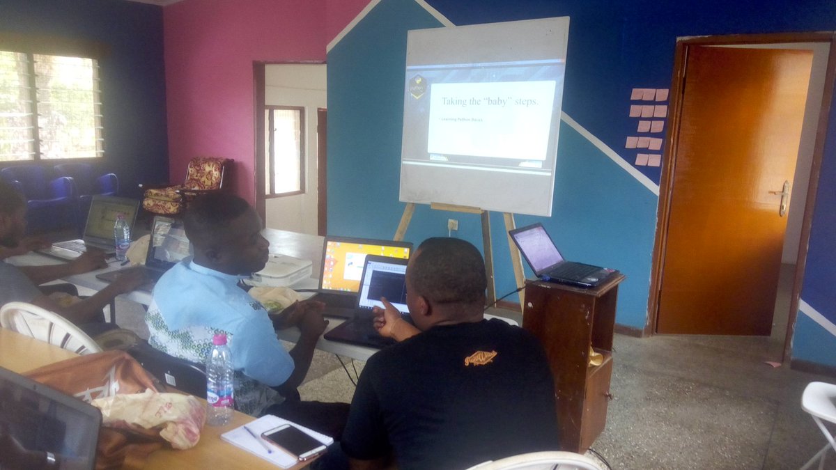 PythonHo's tweet image. Installation party underway @PythonHo  @Honodehub meet up
#ThePSF, #pythonho, #Python , #pyghana, #pythonghana , #HoNode 
We are grateful for the support @ThePSF @PyGhana @PyconGhana