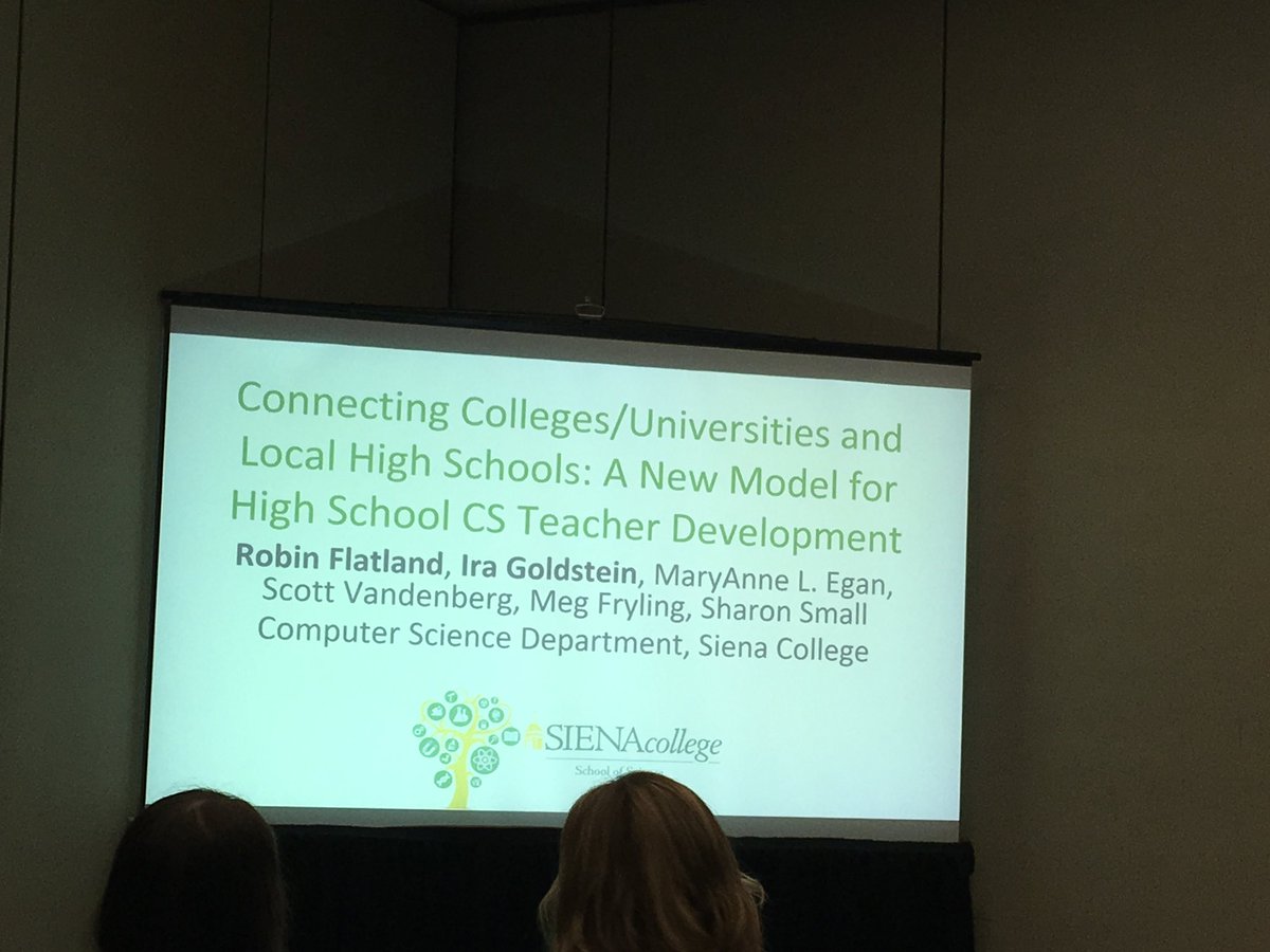 SienaComputerScience (@siena_compsci) on Twitter photo The last <a href="/SienaCollege/">Siena</a> session at #SIGCSE2018 is underway with <a href="/ijg2/">Ira Goldstein</a> and <a href="/flatrobin/">Robin Flatland</a> talking about the program to embed <a href="/Siena_CompSci/">SienaComputerScience</a> faculty to train high school teachers in CS. <a href="/geekgrl4/">MaryAnne Egan</a> @SienaDrMeg <a href="/SienaCS/">Sharon S</a> <a href="/SIGCSE_TS/">SIGCSE Technical Symposium</a> The last <a href="/SienaCollege/">Siena</a> session at #SIGCSE2018 is underway with <a href="/ijg2/">Ira Goldstein</a> and <a href="/flatrobin/">Robin Flatland</a> talking about the program to embed <a href="/Siena_CompSci/">SienaComputerScience</a> faculty to train high school teachers in CS. <a href="/geekgrl4/">MaryAnne Egan</a> @SienaDrMeg <a href="/SienaCS/">Sharon S</a> <a href="/SIGCSE_TS/">SIGCSE Technical Symposium</a>
