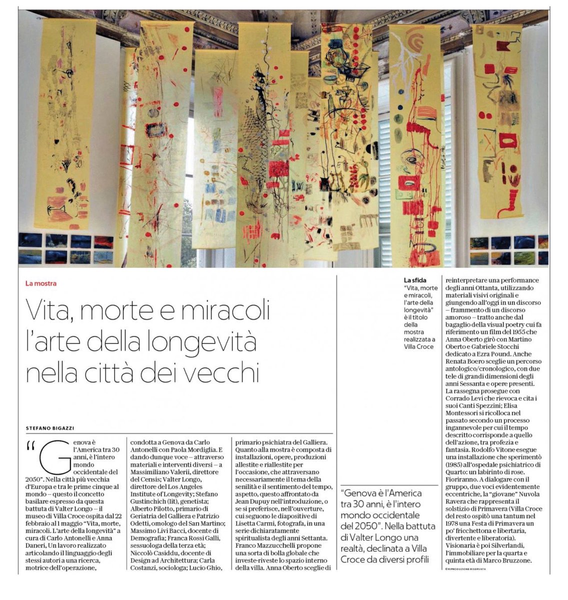 Vi aspettiamo per visitare la mostra "Vita, morte, miracoli. L'arte della longevità" curata da Carlo Antonelli e Anna Daneri.
Giovedi-venerdì 11.00 – 18.30; sabato - domenica 10.00 – 18.30