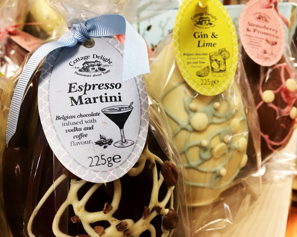 🐣Don't forget Easter is early this year (1st April), and we have all the Easter goodies you will need.🐣

Why not try these delicious <a href="/cottagedelight/">Cottage Delight</a> #chocolate eggs? 😋 We have Espresso Martini, Gin &amp; Lime and Strawberry &amp; #Prosecco 🍸🍷🍹 #burylanefarmshop #goodfood #easter