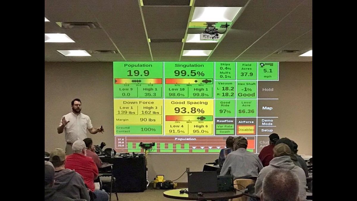 PrecisionMike82's tweet photo. If you’re going to use technology in the cab while planting.... you need to understand the information in front of you and how to manage your planter based on that information! Make sure you find a @precision_plant #20/20 Refresher near you in order to be confident this Spring! https://t.co/Oe80fuYx9m