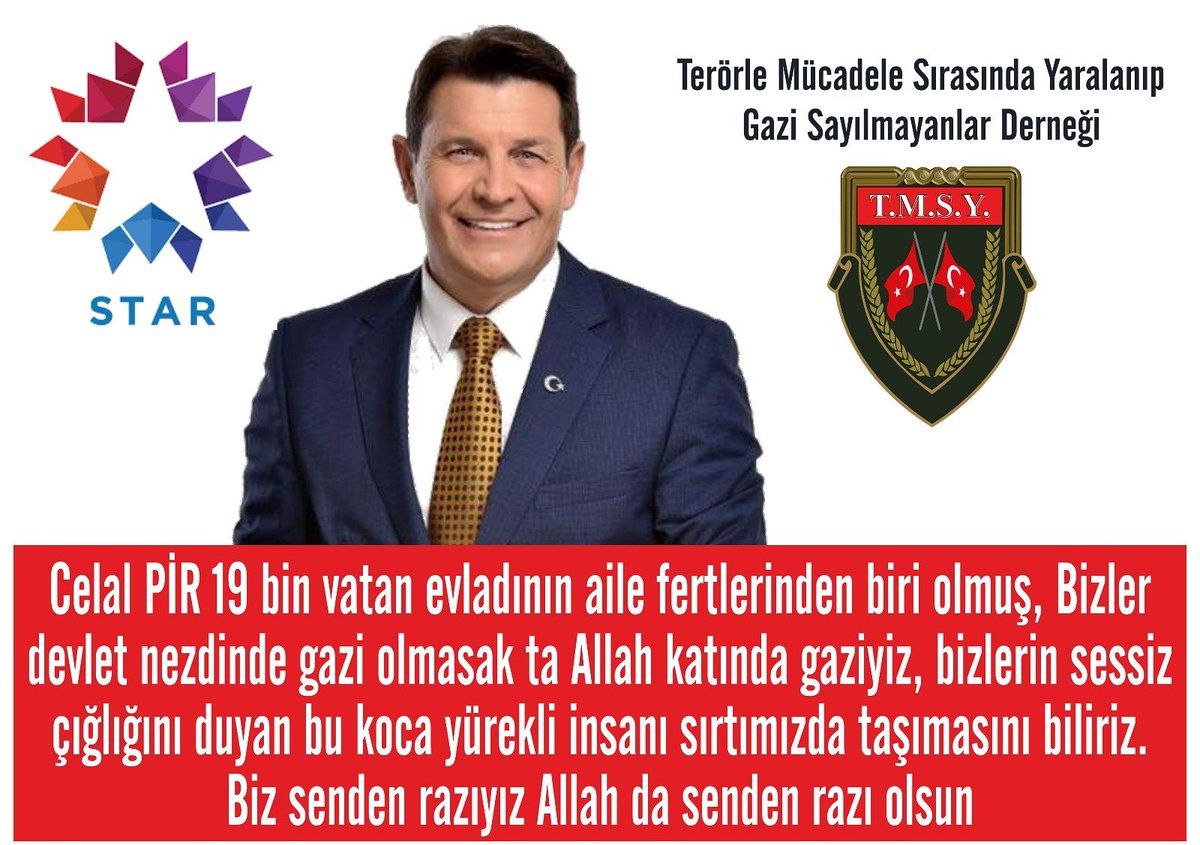 Bugün Günlerden Celal Pir.
Gazilerin Sesi.
Hani Nerde Özgür Medya??
Biran Önce ekranlara dönmesini istiyoruz..

<a href="/startv/">STAR TV</a>  <a href="/celalpir/">celal pir</a>