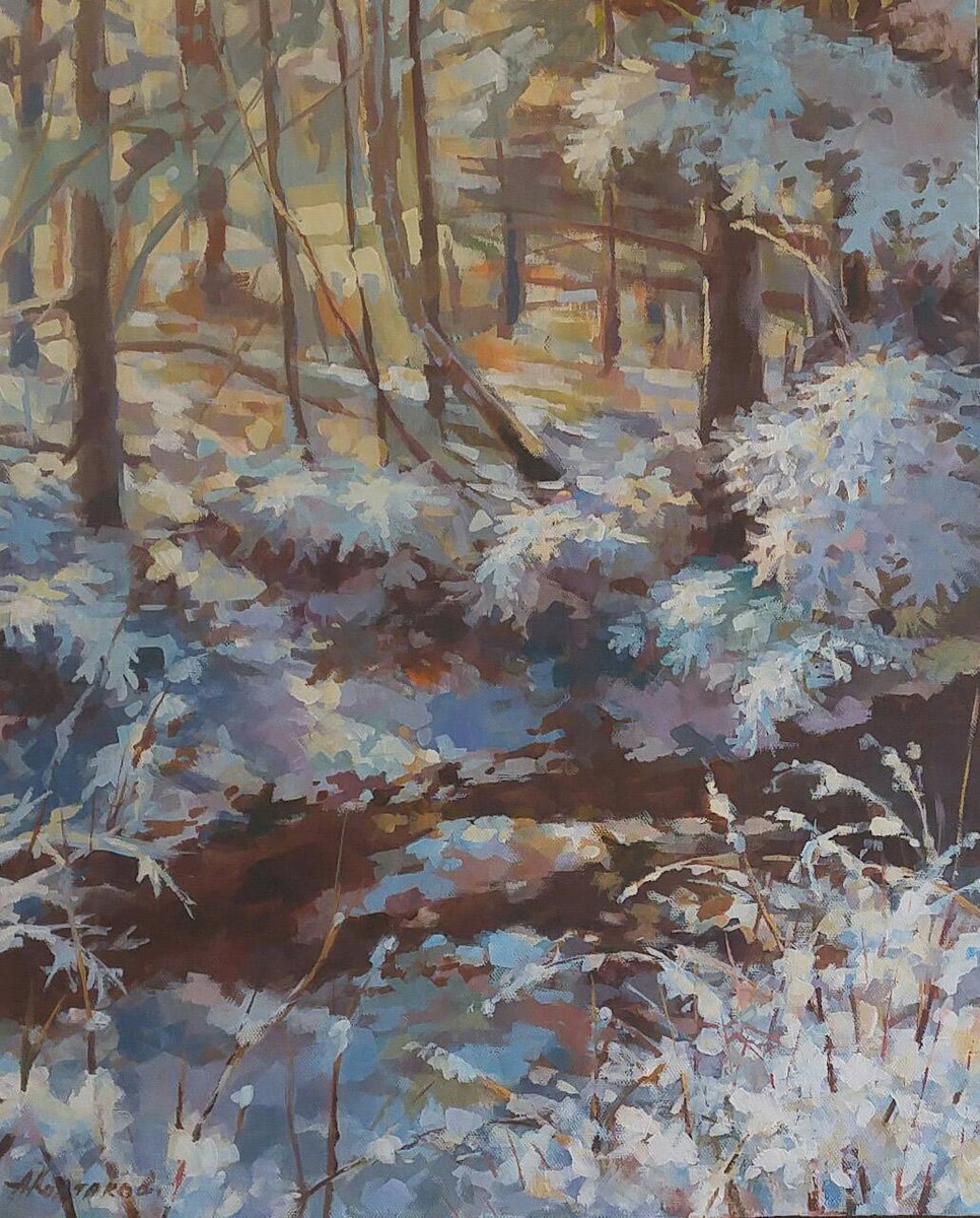 albat05il's tweet photo. February sun, 16x20x1.5", acrylic on gallery wrapped canvas, by Alexander Koltakov @akoltakov #acrylic #acrylic_on_canvas #akoltakov #art #artforsale #landscape #Canada #Canadian #winter # Novascotia #Nova_scotia https://t.co/BH87jnCNLC