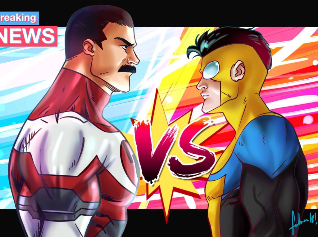 #artbyfab #fanart #Invincible from <a href="/Skybound/">Skybound Entertainment</a> <a href="/RobertKirkman/">Robert Kirkman</a> @corenthal and <a href="/RyanOttley/">RYAN OTTLEY</a> I planned and already sketched #dinosaurus #Robot #ominiman #amstronglevy and #atomEve to make a #streetfighter versus lookalike 😊