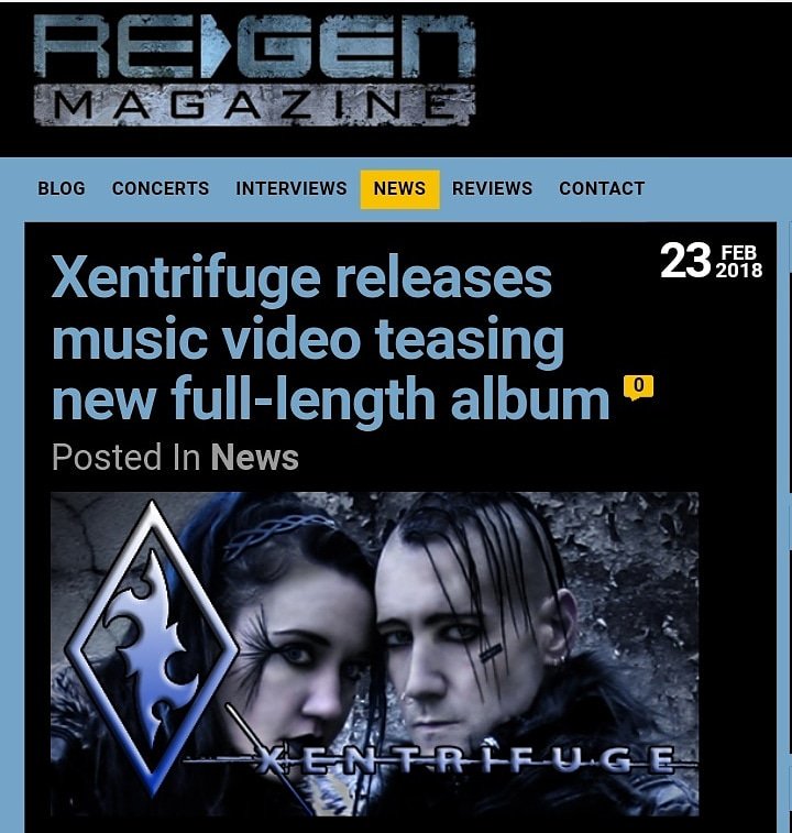 #Xentrifuge featured in #ReGenMagazine
🔹regenmag.com/news/xentrifug…

#industrialmusic #CleopatraRecords #darkmusic #gothsubculture 
#newmusicvideo #NewMusicAlert