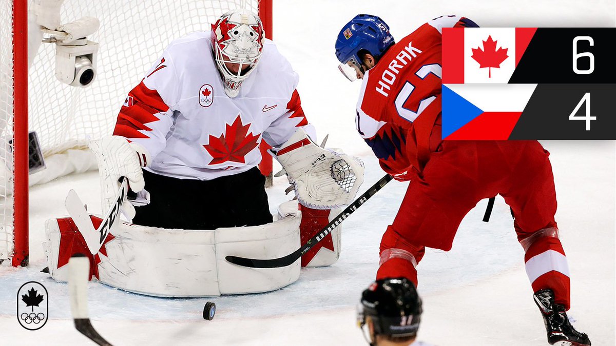 TeamCanada's tweet photo. #TeamCanada secures #bronze winning 6-4 against Czech Republic 🏒

#CANvsCZE https://t.co/rbK7TEaJMv