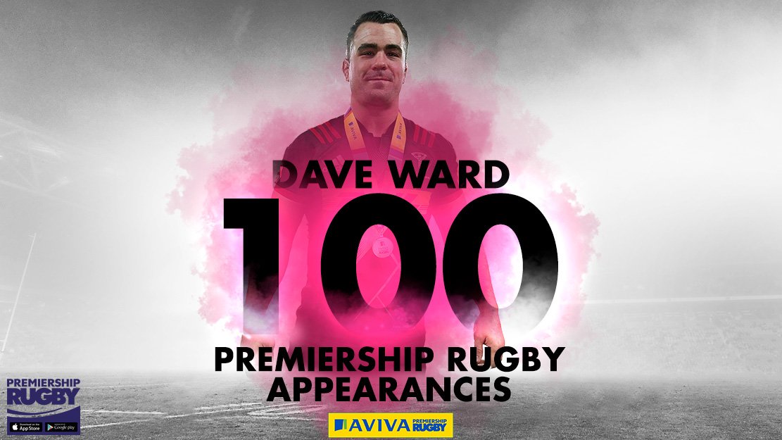 👏👏👏

Congratulations to <a href="/Dave_Ward2/">Dave Ward</a>, who has become an #AvivaPrem centurion today

The <a href="/Harlequins/">Harlequins 🃏</a> flanker is making his 100th appearance against <a href="/FalconsRugby/">Falconsrugby</a> at the Stoop 🎉
