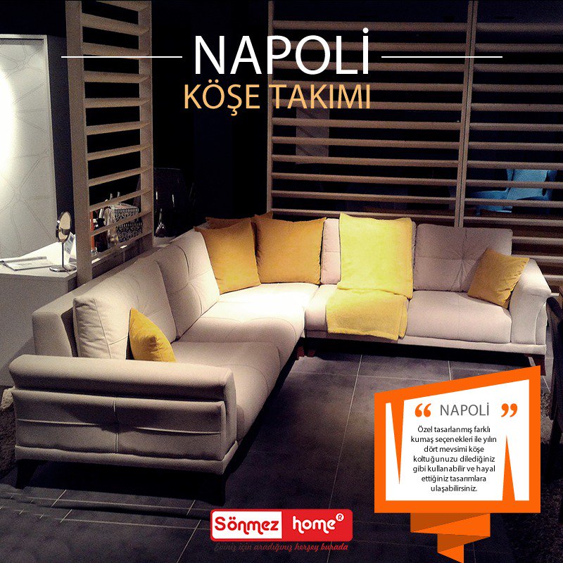 Sönmez Home 'de indirim Napoli Modern Köşe Takımında. 
Siz de hemen Sönmez Home mağazalarına gelin indirimden faydalanın. 😄👍
#EnGüzelAnlara #SönmezHome2017 #Yeni #EnGüzelAşklara #Sönmez #Home #YeniSezon #Modern #HomeDesign #Design #Decoration #Ev #Evlilik #Wedding #Çeyiz