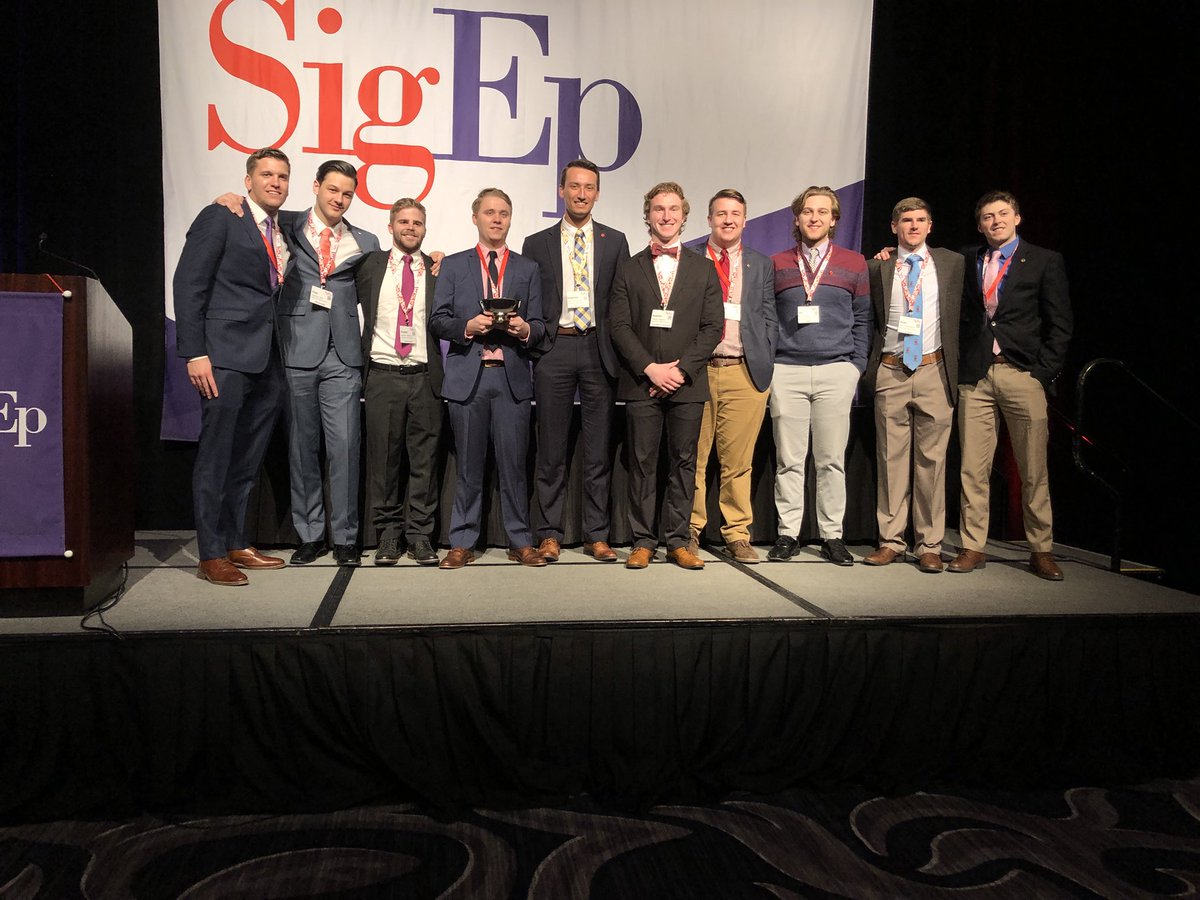 WKUSigEp's tweet photo. We are proud to announce that we are the recipients of the Excelsior Award for Academics at @officialsigep CLA! https://t.co/hCFwByf6qM